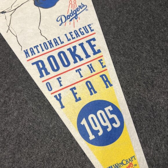 HIDEO NOMO Los Angeles Dodgers Rookie MLB Baseball 1995 Banner Flag RARE Pennant - Picture 4 of 10